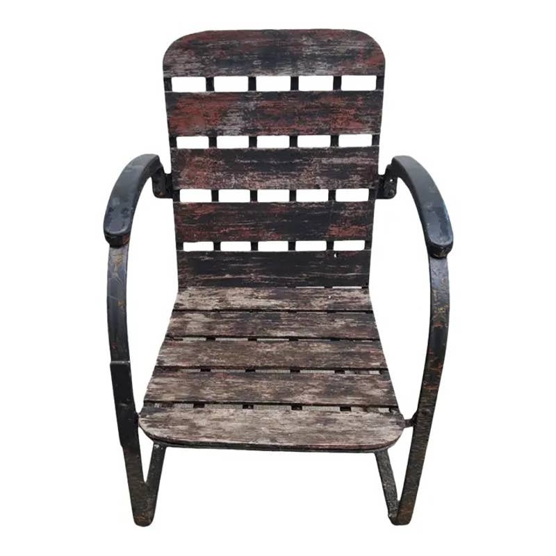 Old metal discount chairs outdoor furniture