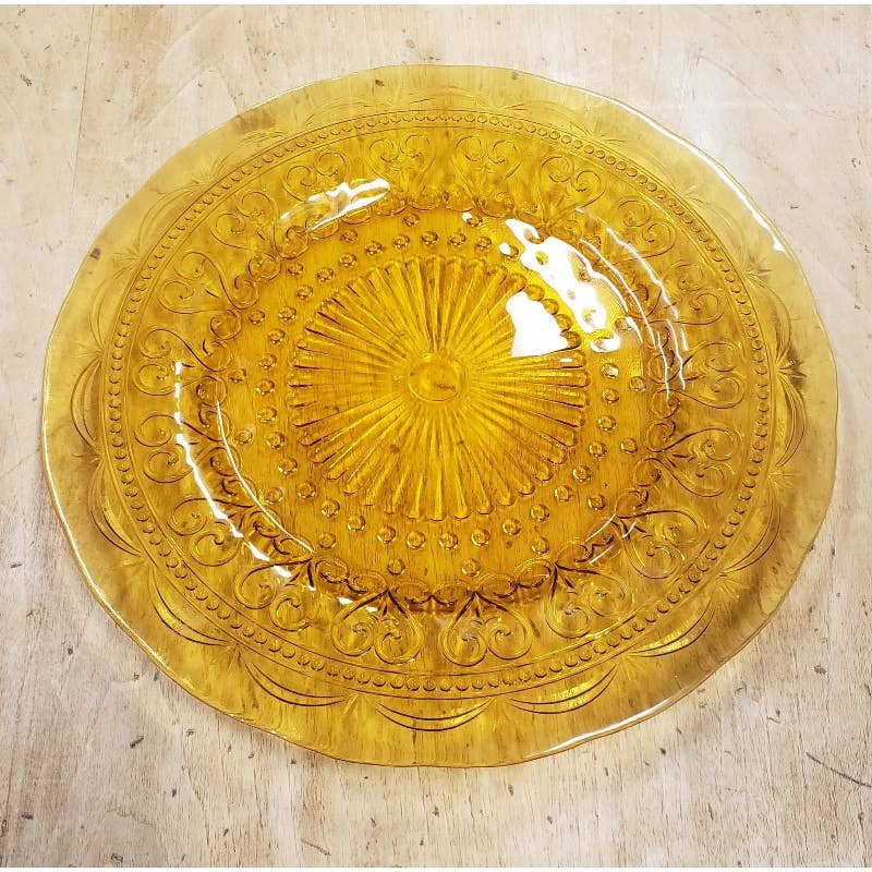 Provenzale Amber Glass Plates Set Of 6 The Distillery Collective