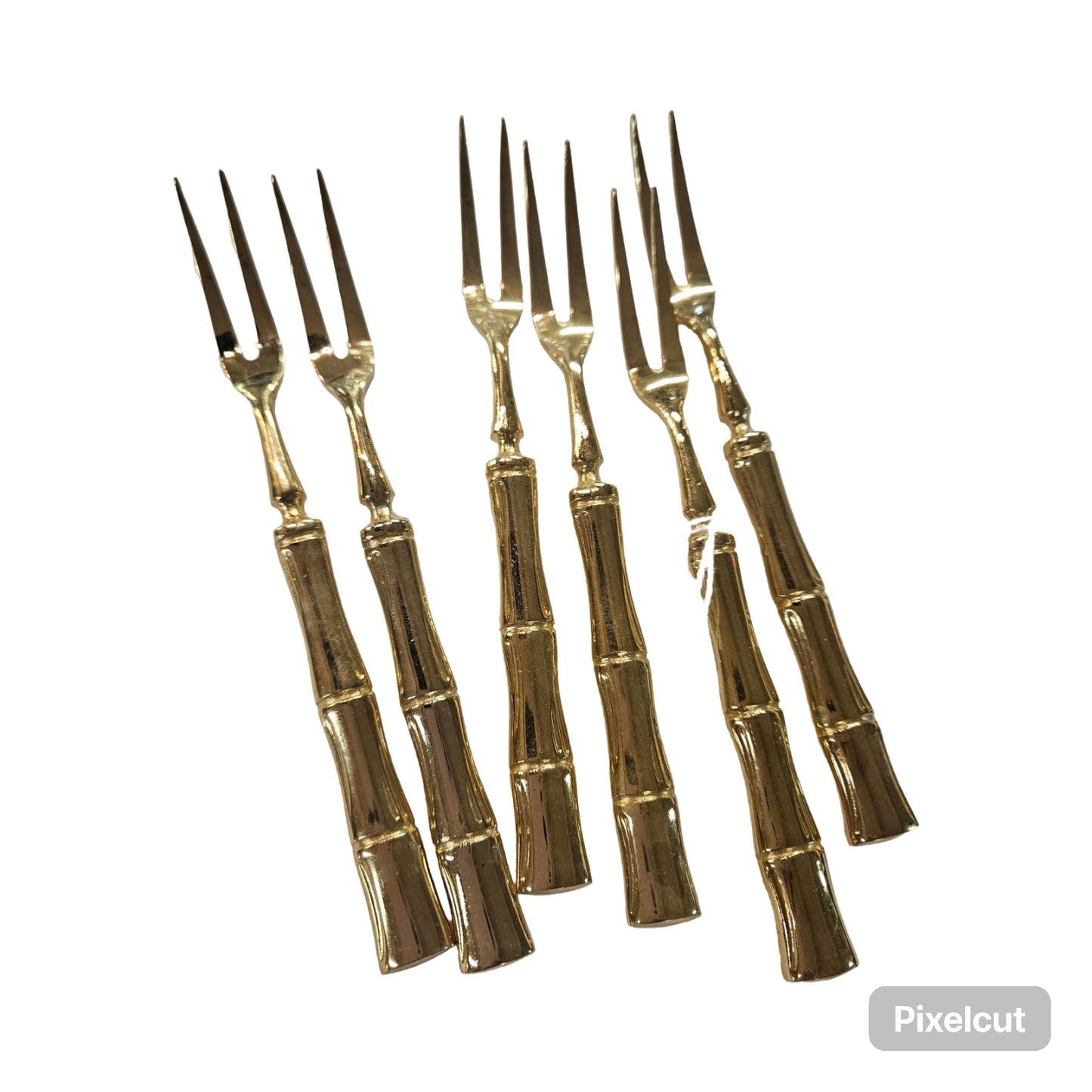 Set of 6 Gold Towle Oyster Forks