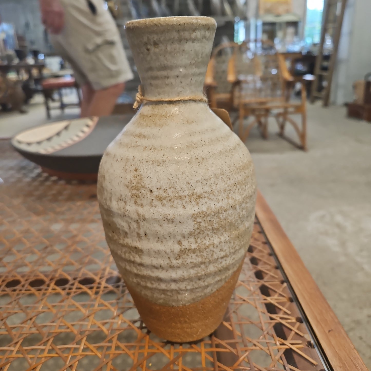 1970 Glazed Swoop Terracotta Vase
