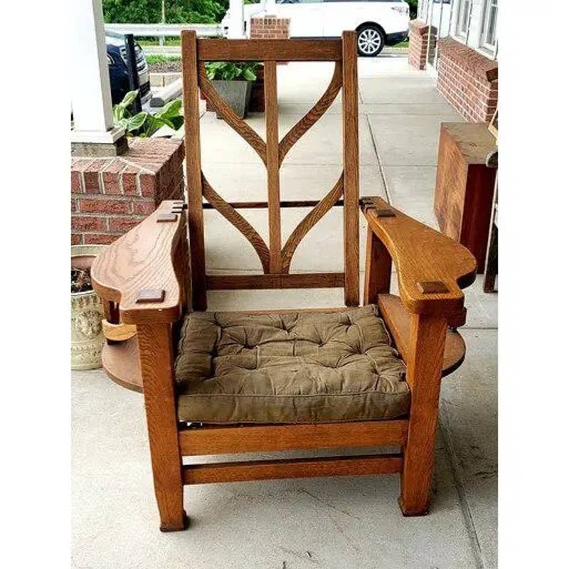 Vintage Joseph P. McHugh Arts and Crafts Morris Chair The Distillery Collective