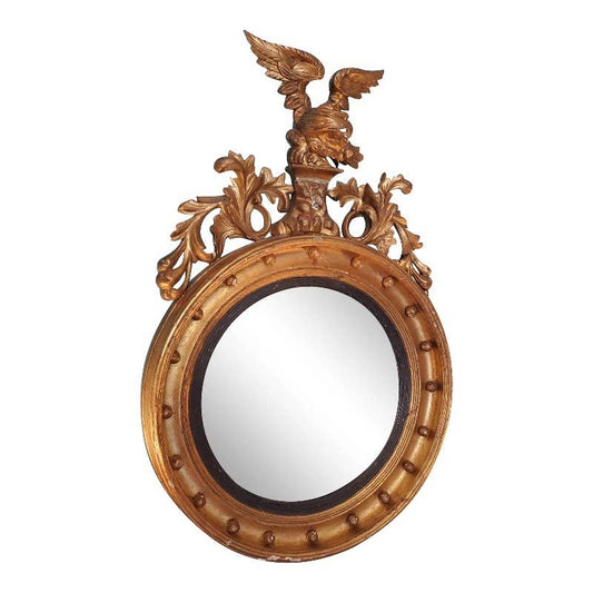 Antique Federal Oval Giltwood Mirror